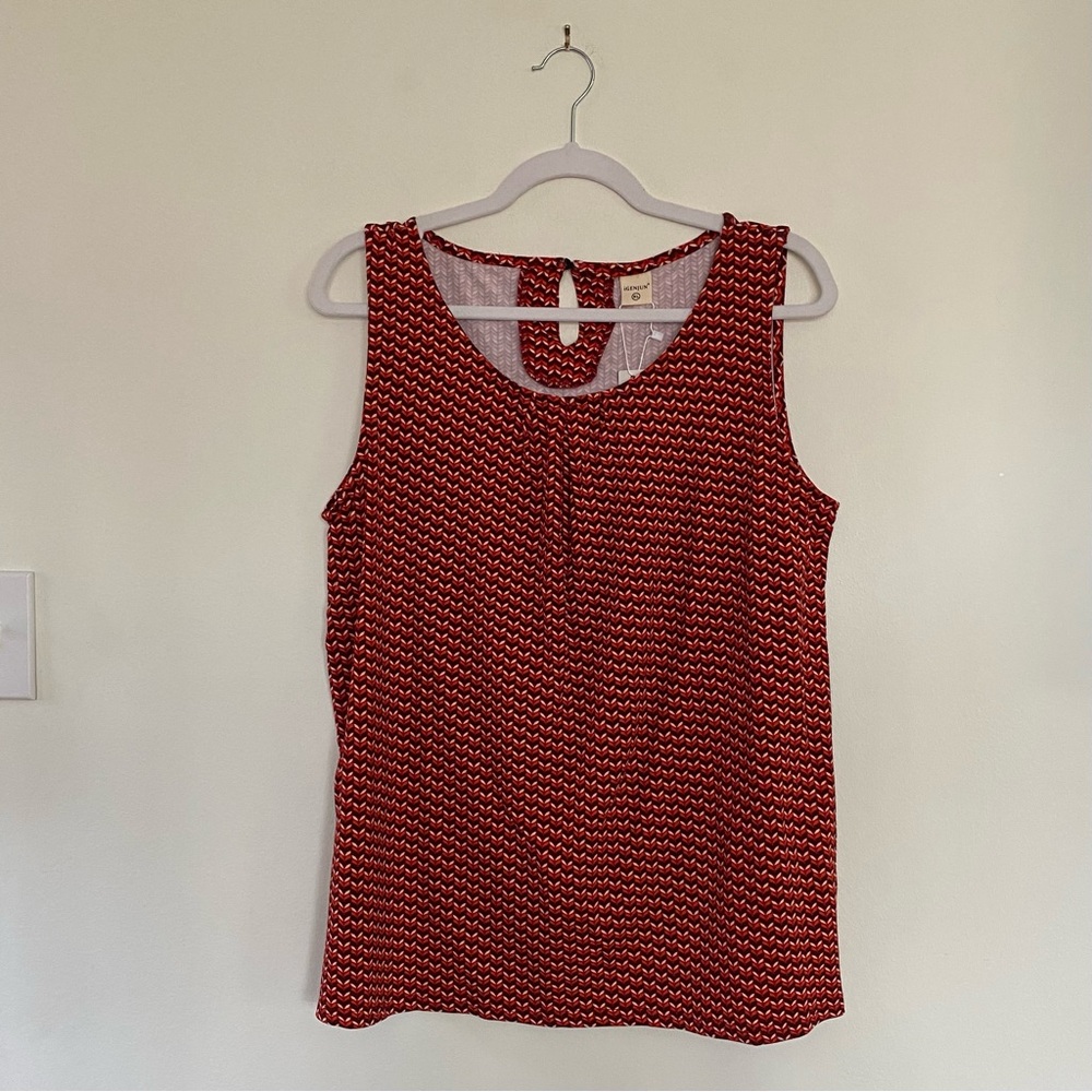 IGenjun | Red Patterned Sleeveless Top - NWT